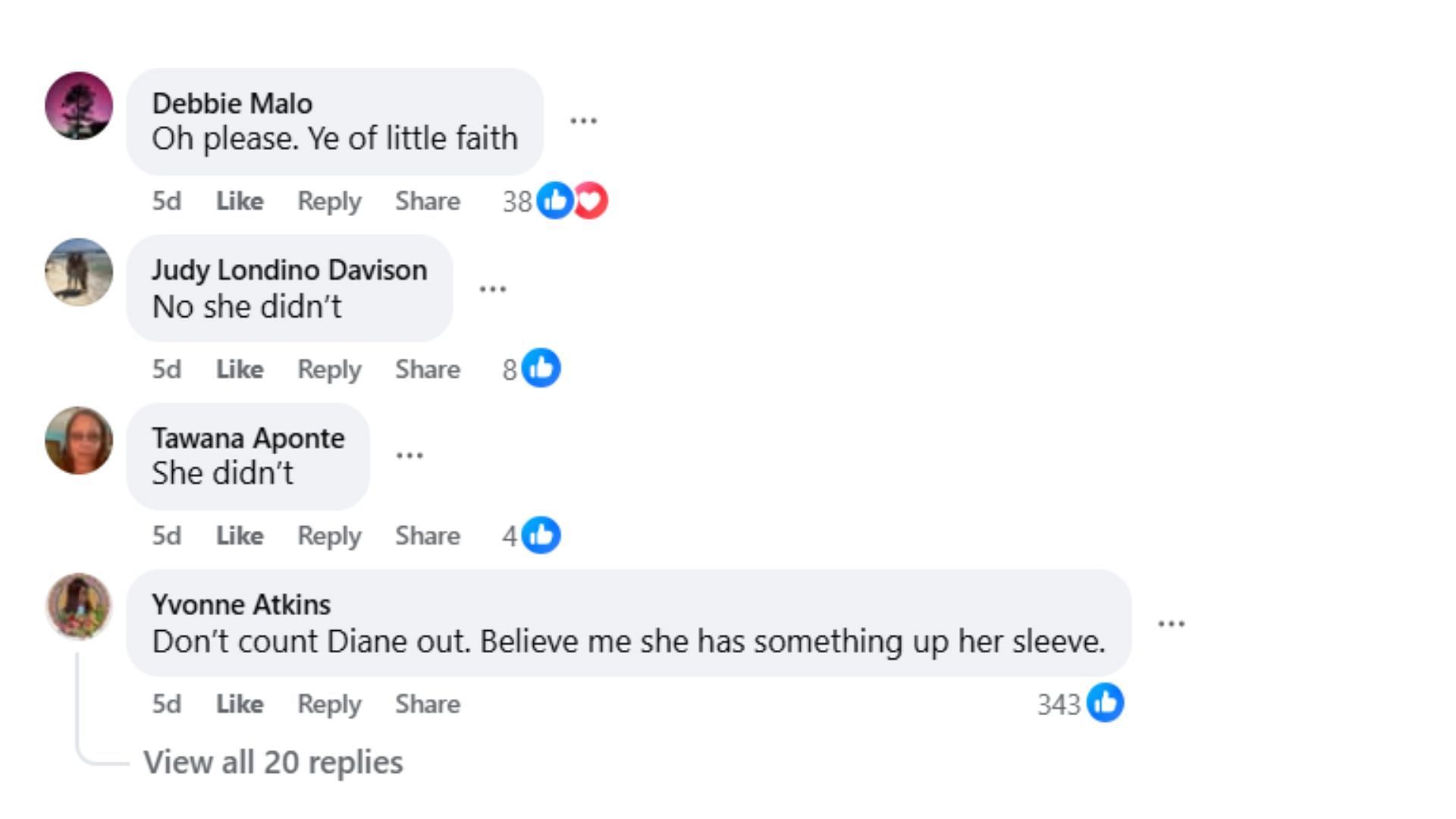 Comments by fans on the post (Image via Facebook/@Janice Ingles)